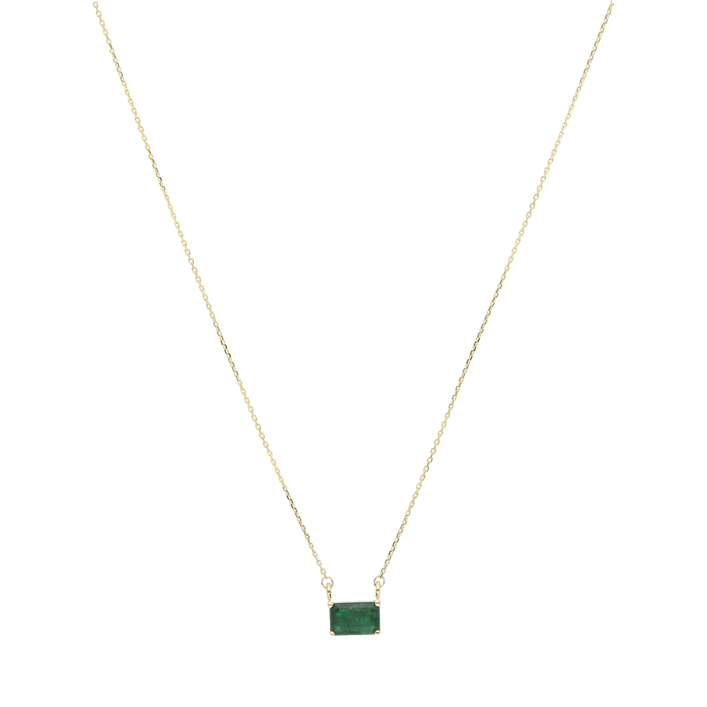 Collar dije esmeralda 14K