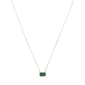 Collar dije esmeralda 14K