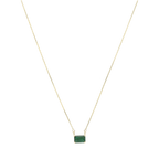 Collar dije esmeralda 14K