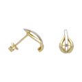 Broquel oro amarillo y blanco 14K