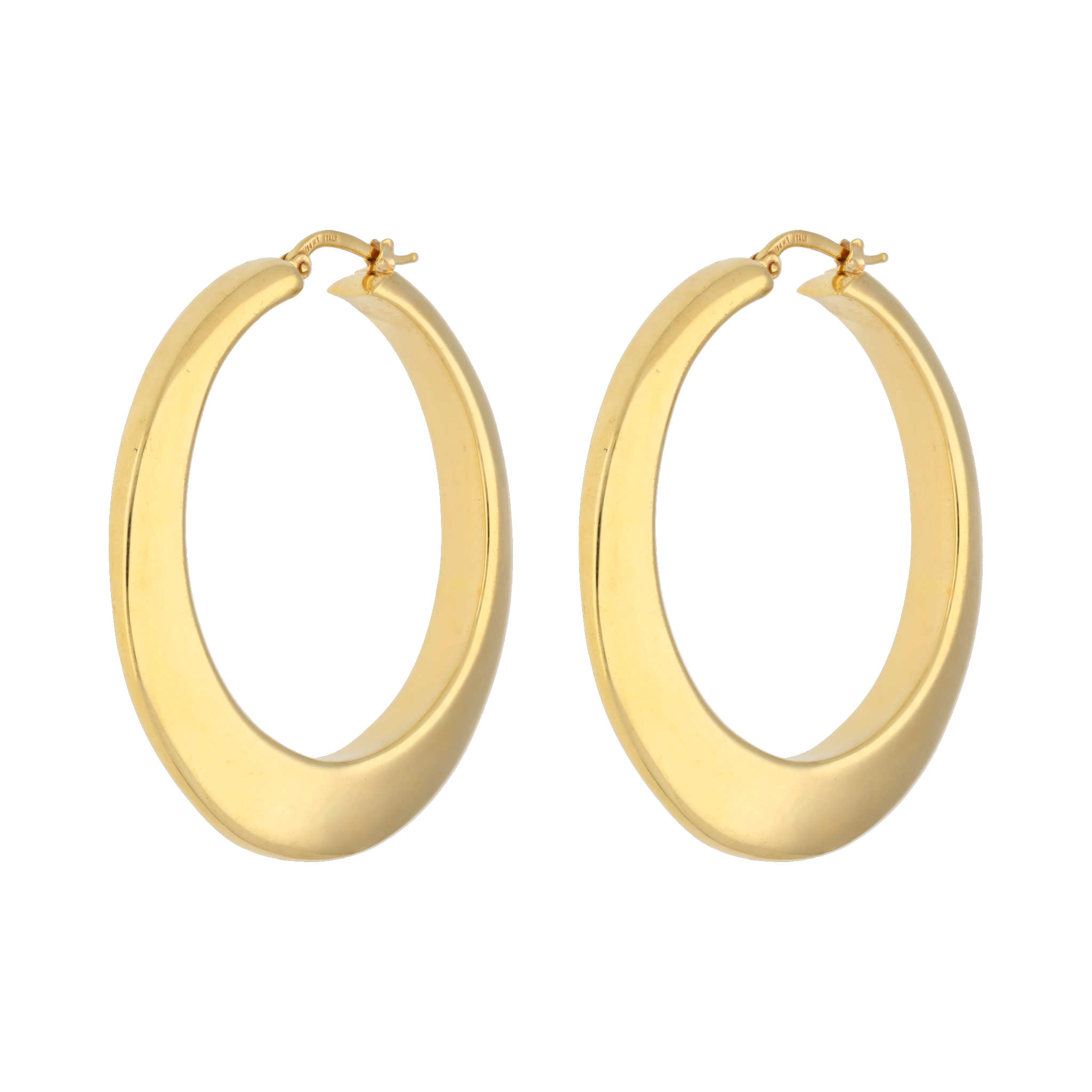Arracadas lisas 14K