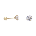 Broquel circonia oro amarillo 10K