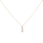 Collar 3 circonias 14K