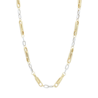 Cadena bicolor 14K