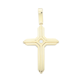 Cruz  circonia al centro 14K
