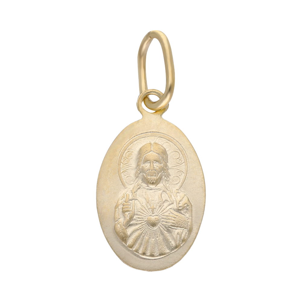 Medalla Sagrado Corazon de Jesus 14K