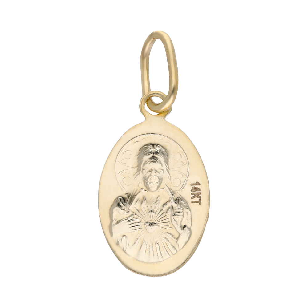 Medalla Sagrado Corazon de Jesus 14K