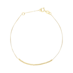 Pulsera bolitas diamantadas 14K
