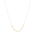 Collar bolitas lisas 14K
