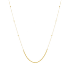 Collar bolitas lisas 14K