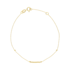 Pulsera bolitas lisas super ligera 14K