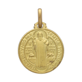 Medalla de San Benito oro amarillo 14K