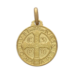 Medalla de San Benito oro amarillo 14K