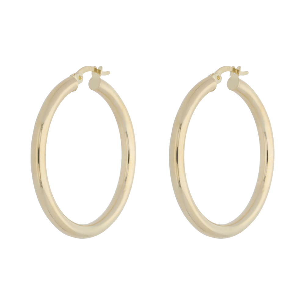Arracadas huecas 14K