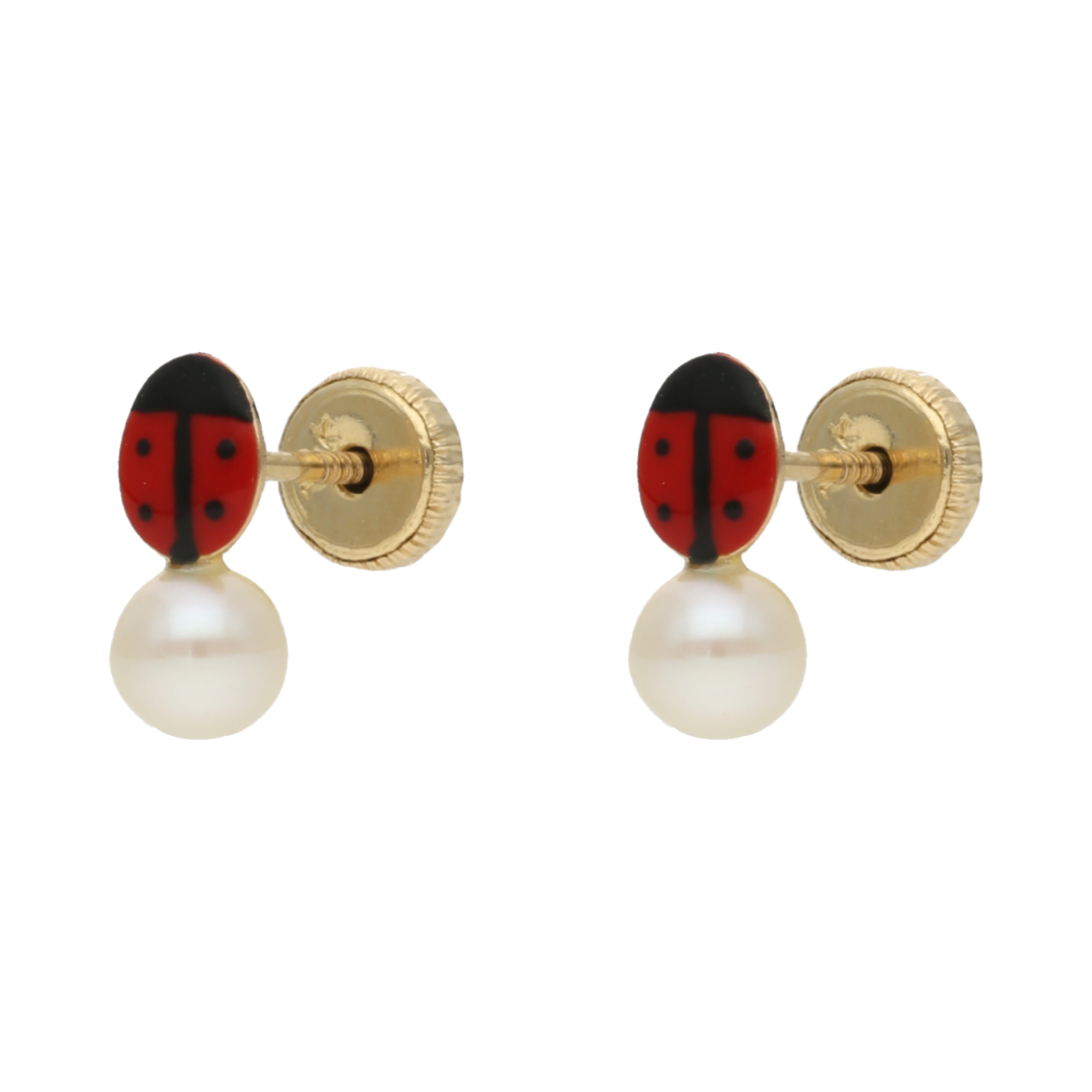 Broquel catarina perla 14K