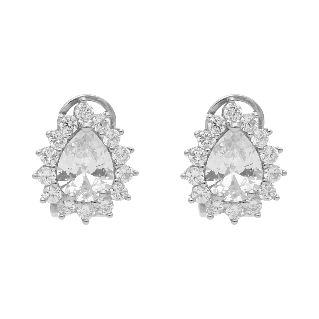 Aretes circonias plata