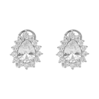 Aretes circonias plata