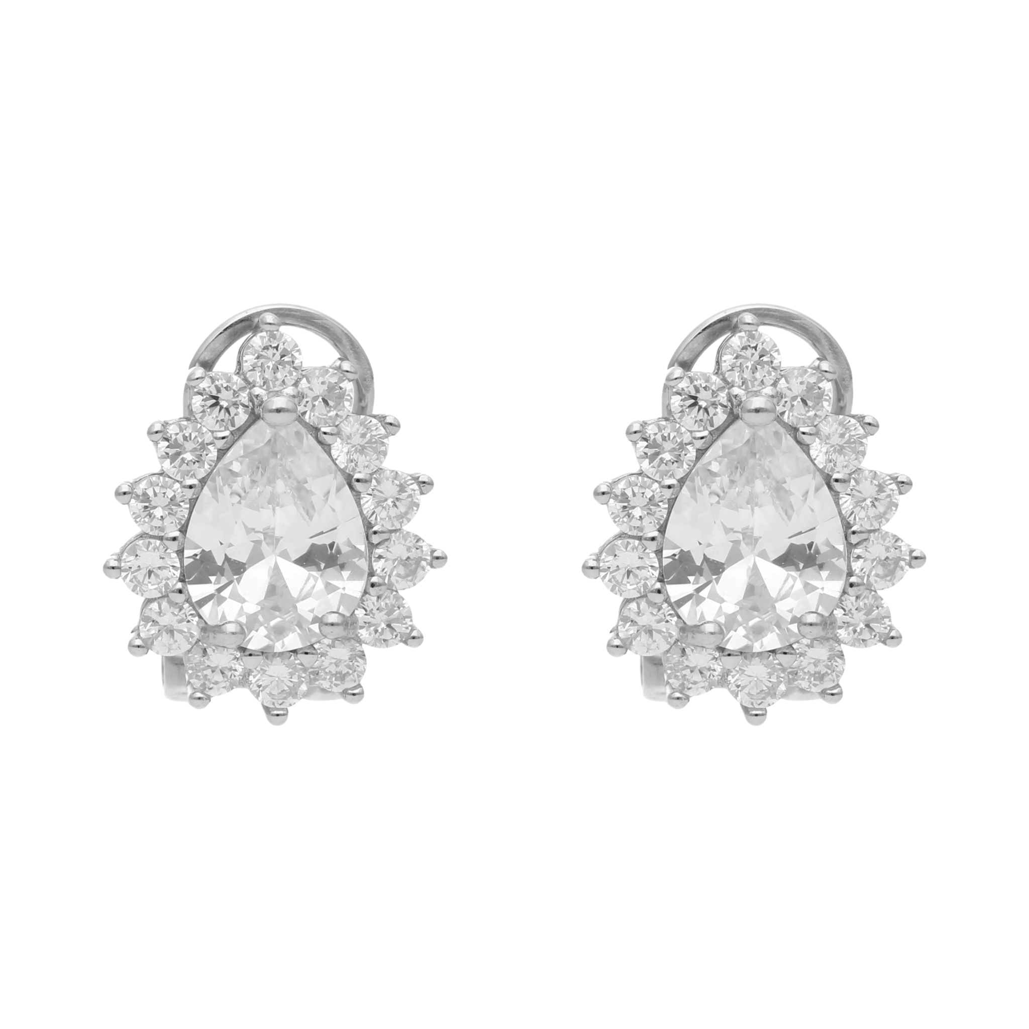 Aretes circonias plata