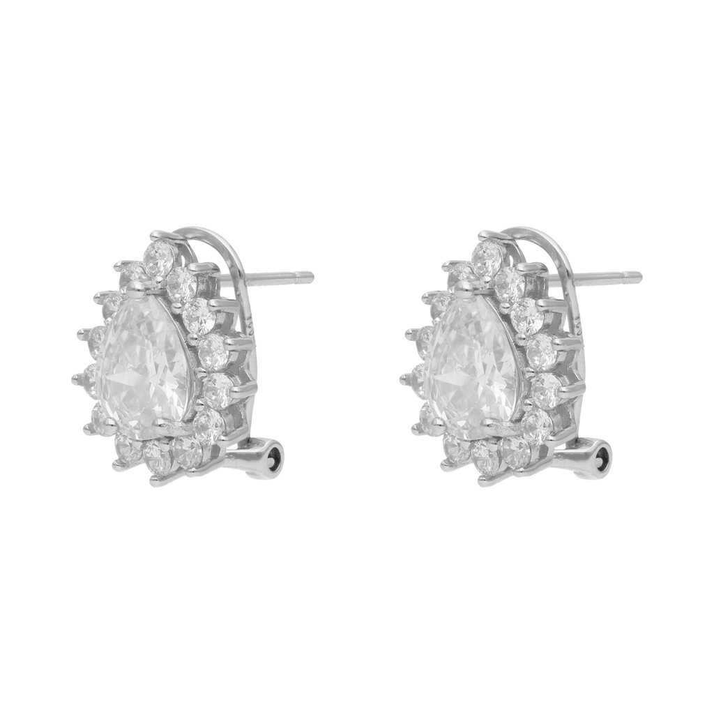 Aretes circonias plata