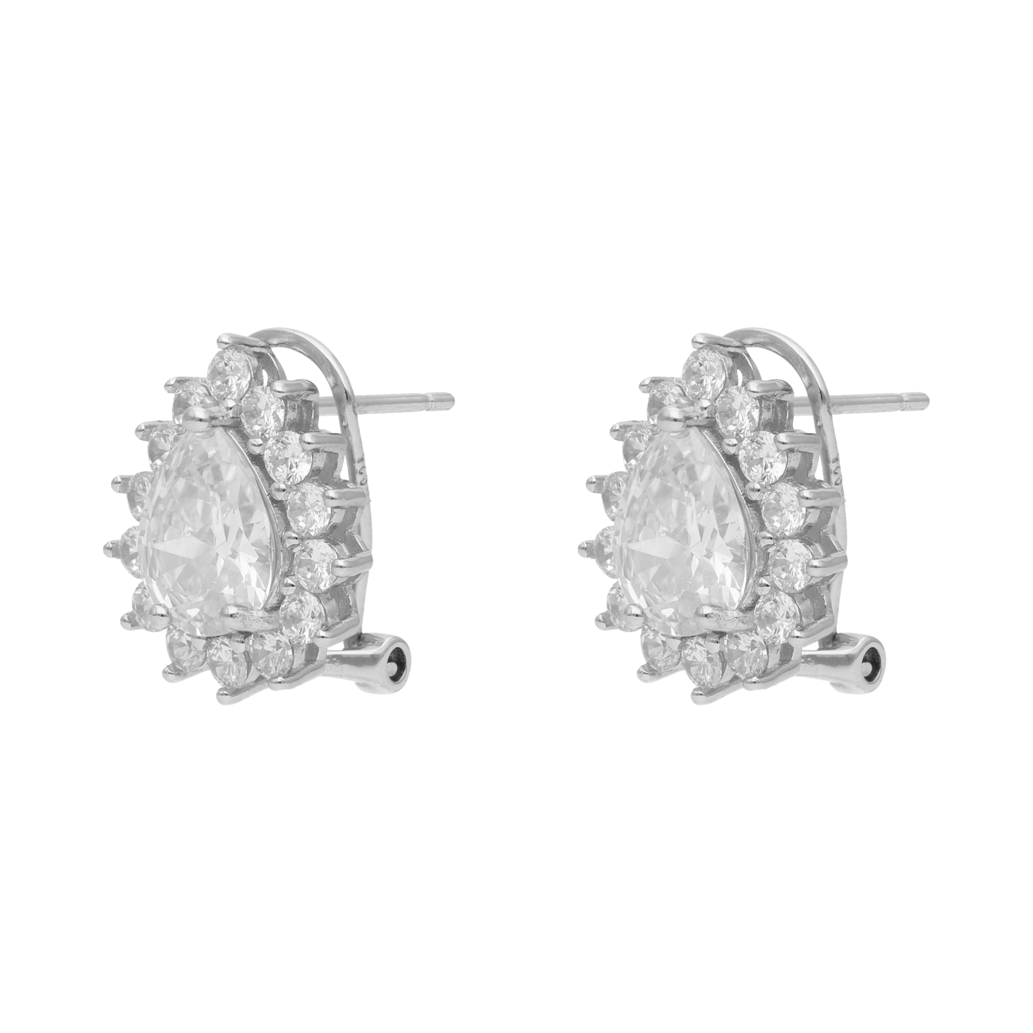 Aretes circonias plata