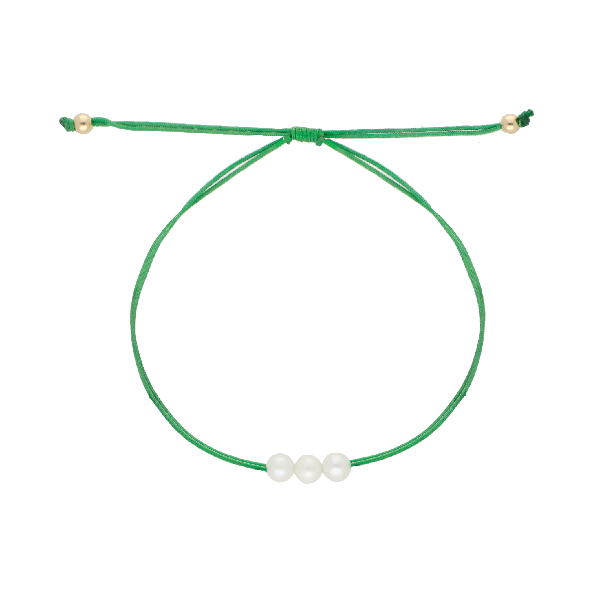 Pulsera hilo 3 perlas