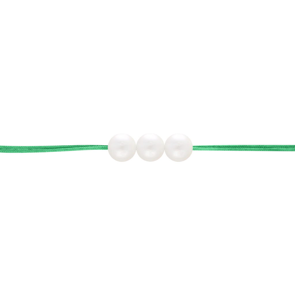 Pulsera hilo 3 perlas