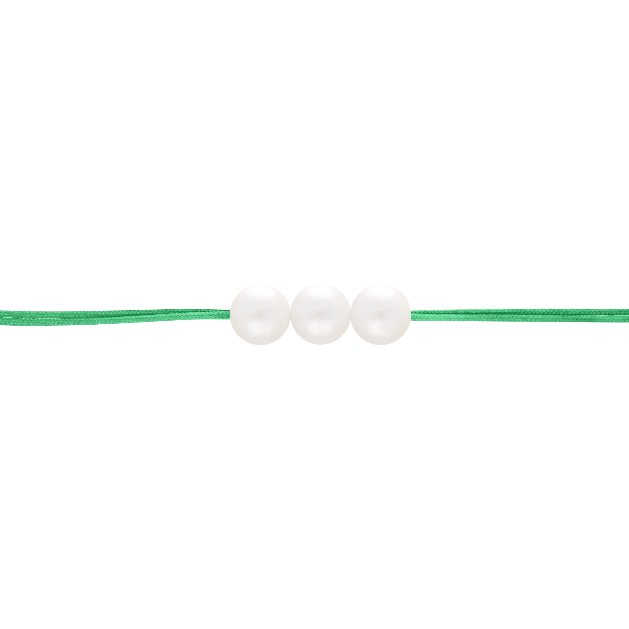 Pulsera hilo 3 perlas