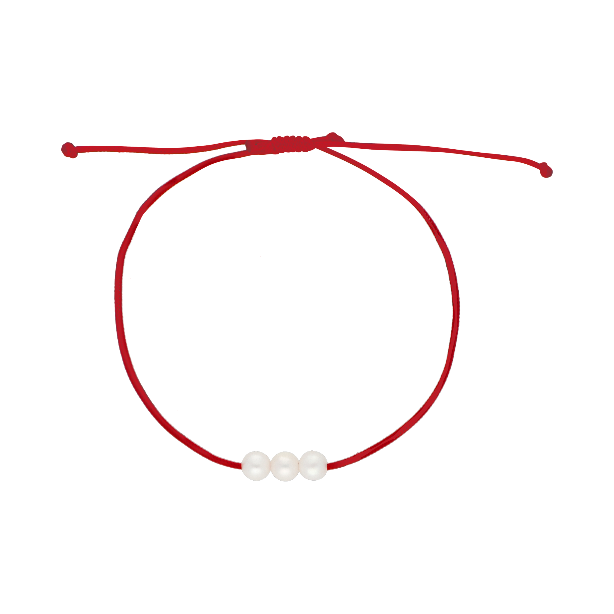 Pulsera hilo 3 perlas