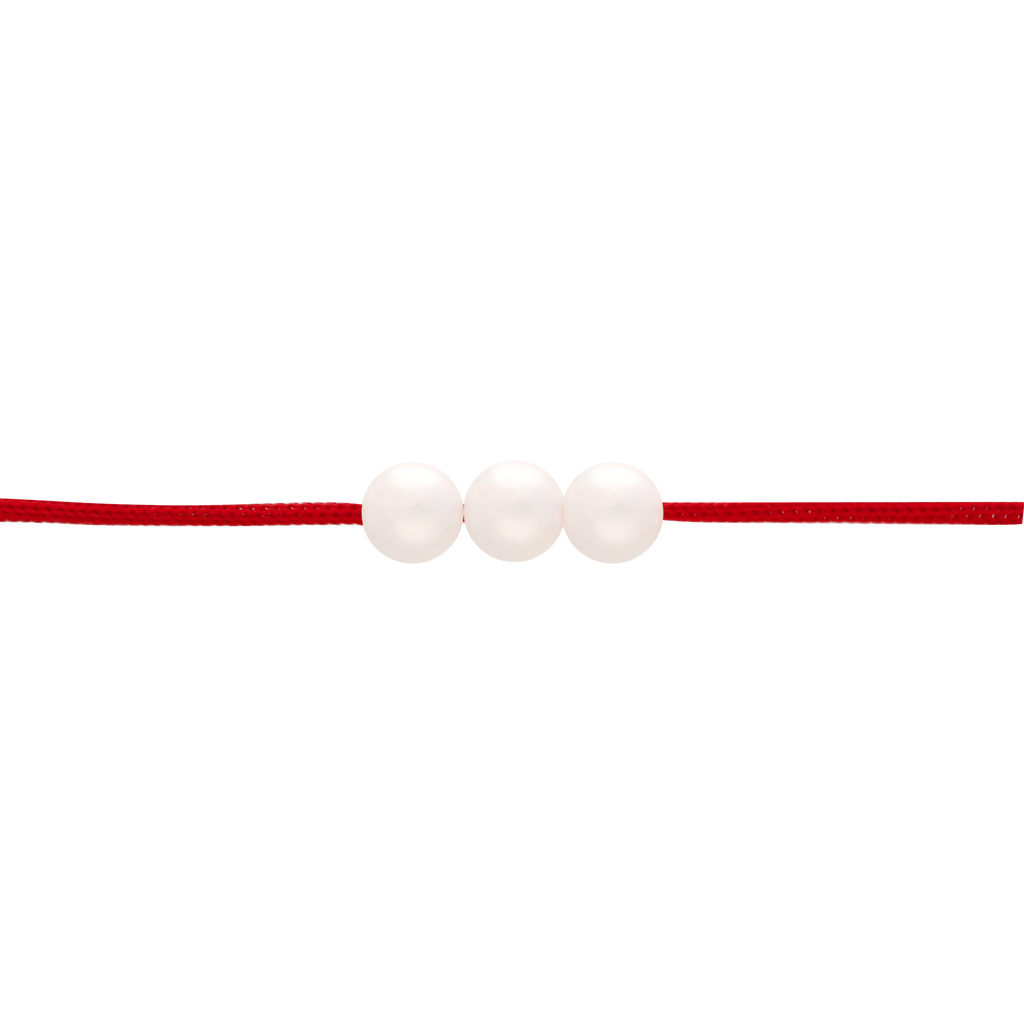 Pulsera hilo 3 perlas