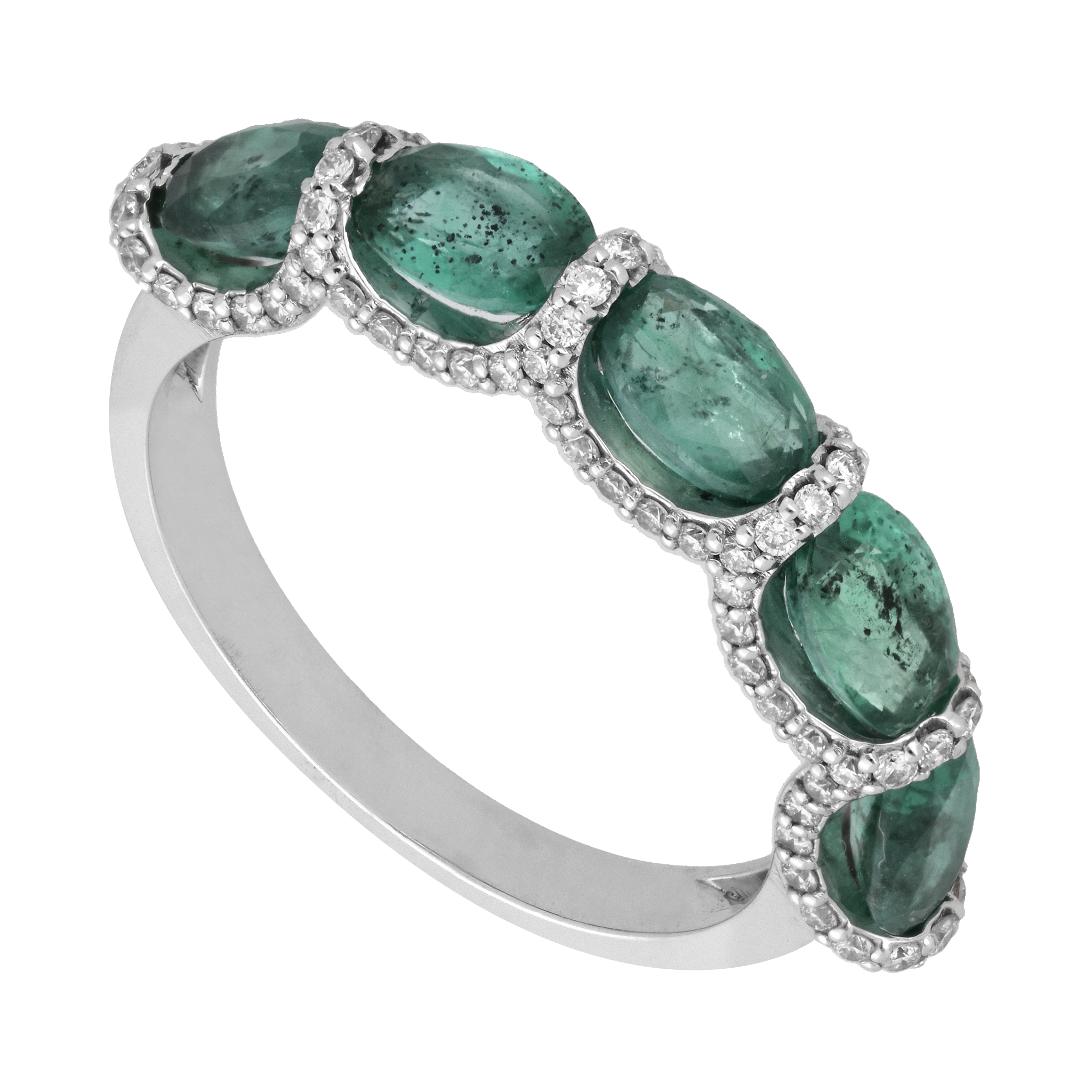 Anillo esmeraldas 14K