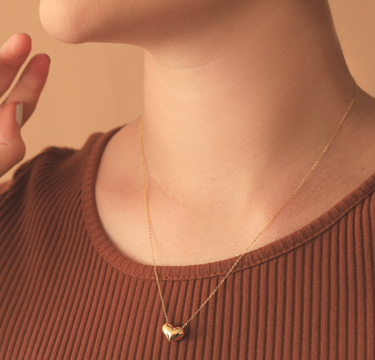 Collar dije corazon 14K