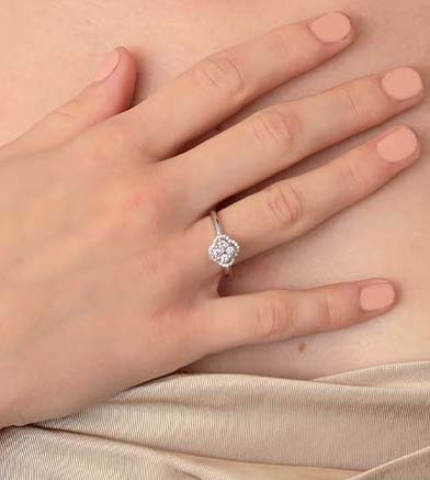 Anillo brillantes 14K