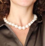 Collar perlas blancas