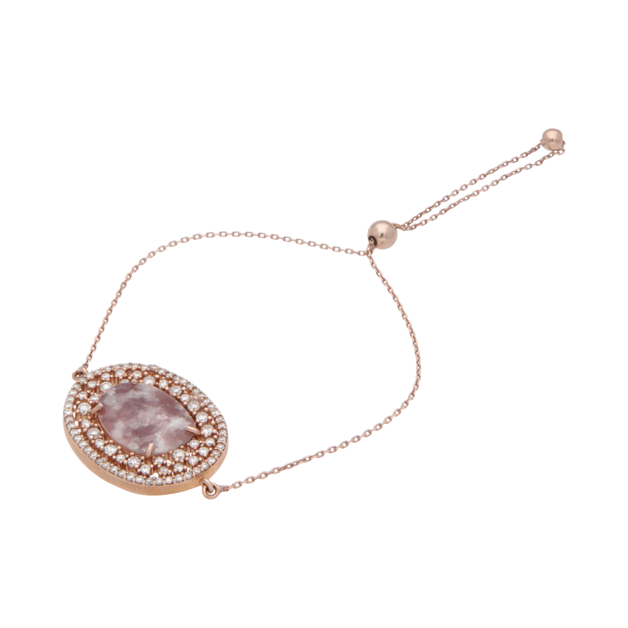 Pulsera circonias con piedra