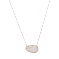 Collar dije piedra blanca