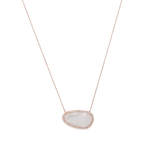 Collar dije piedra blanca