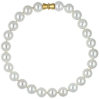 Collar perlas blancas