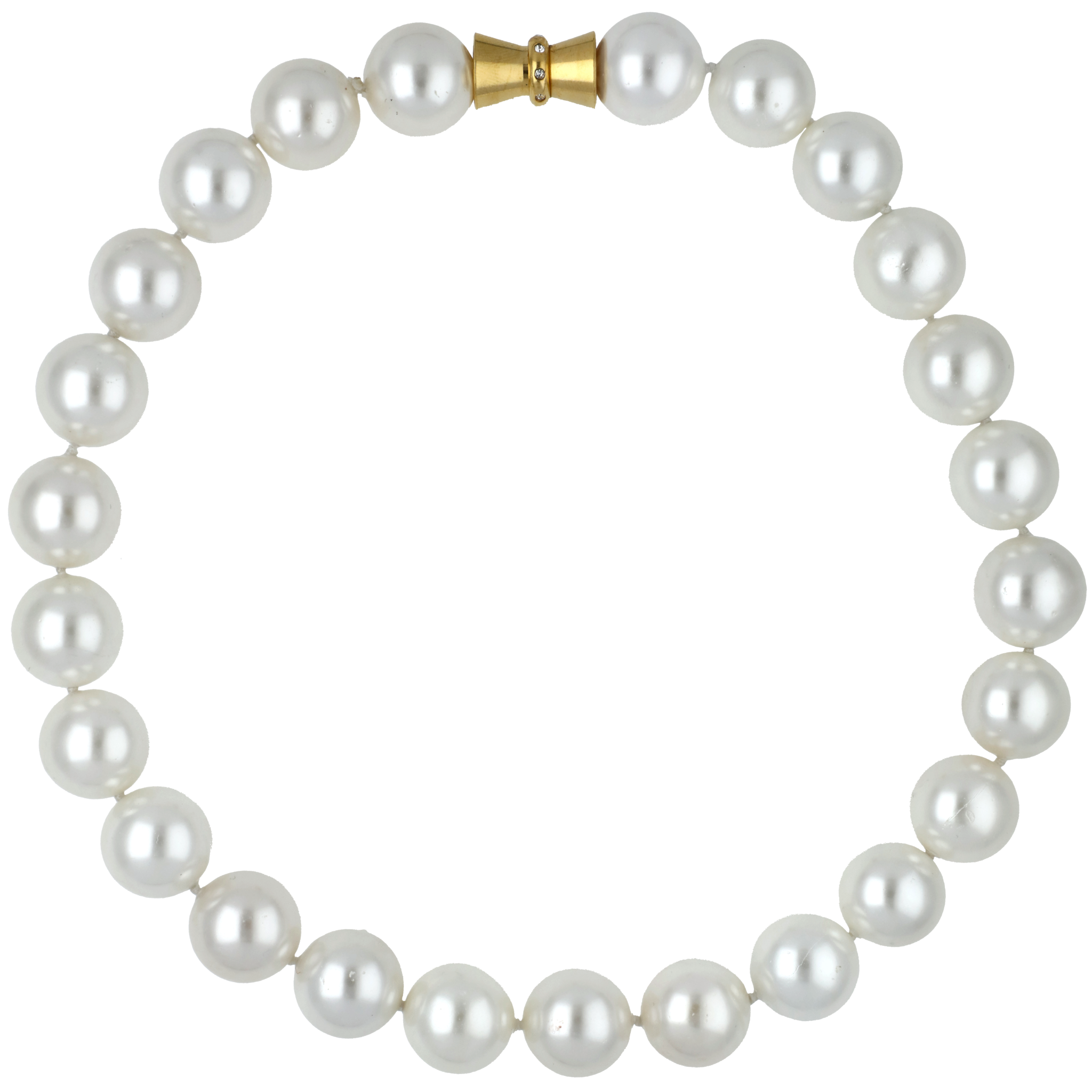 Collar perlas blancas