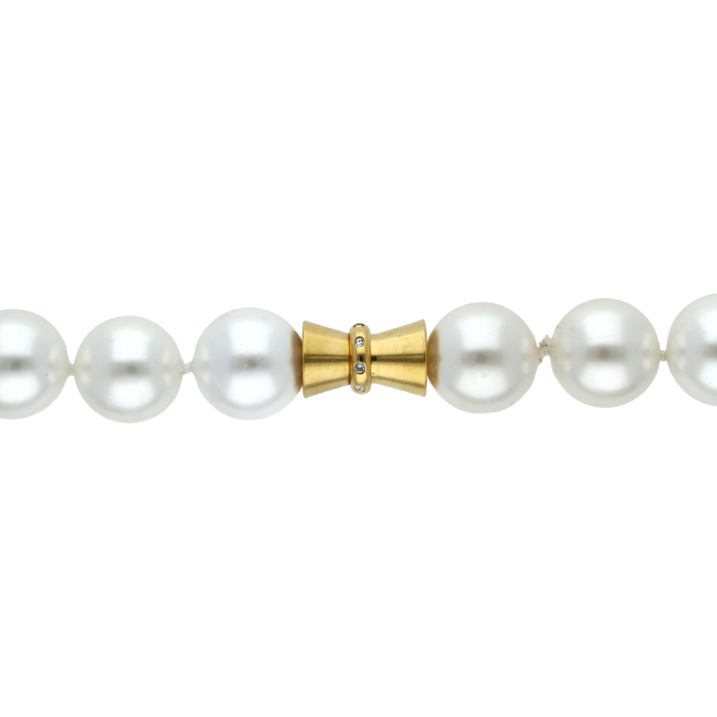 Collar perlas blancas