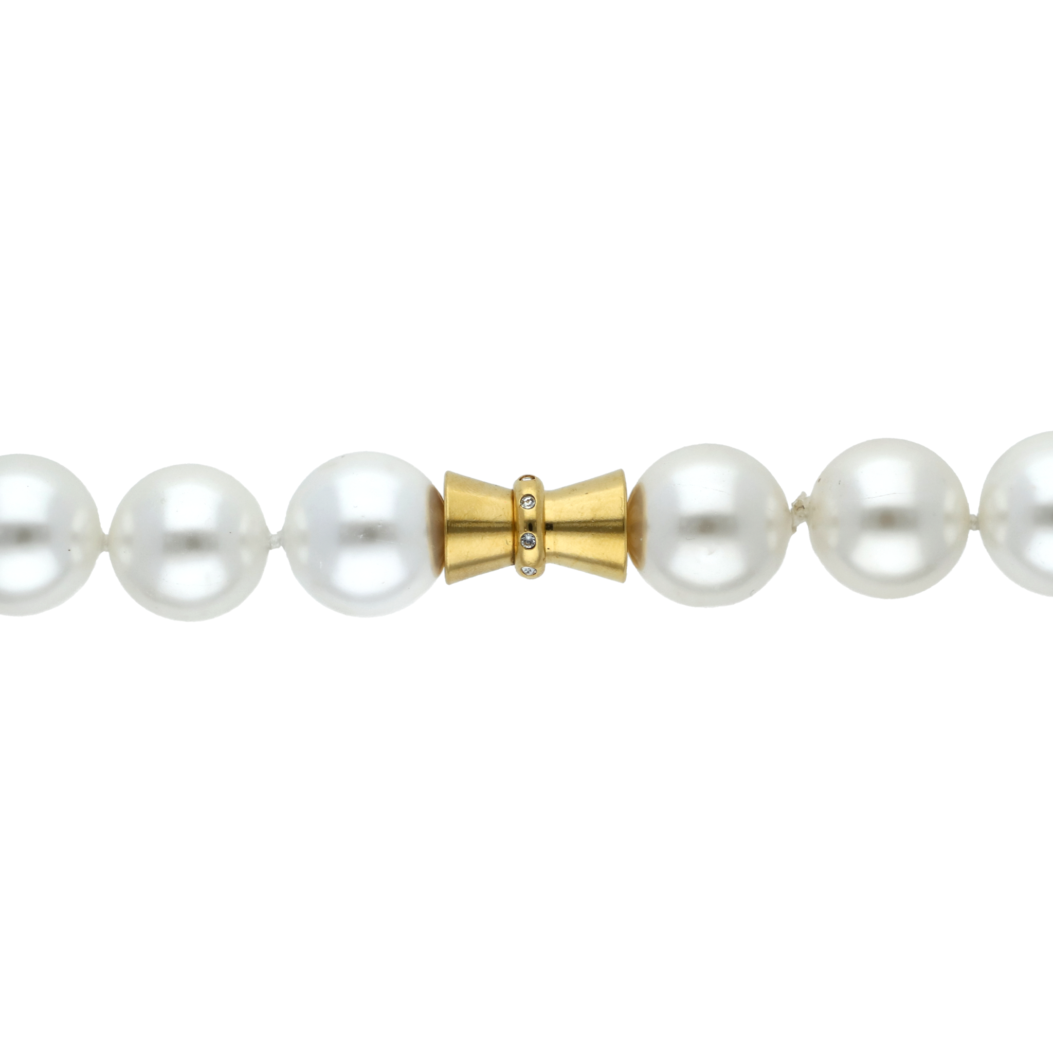 Collar perlas blancas