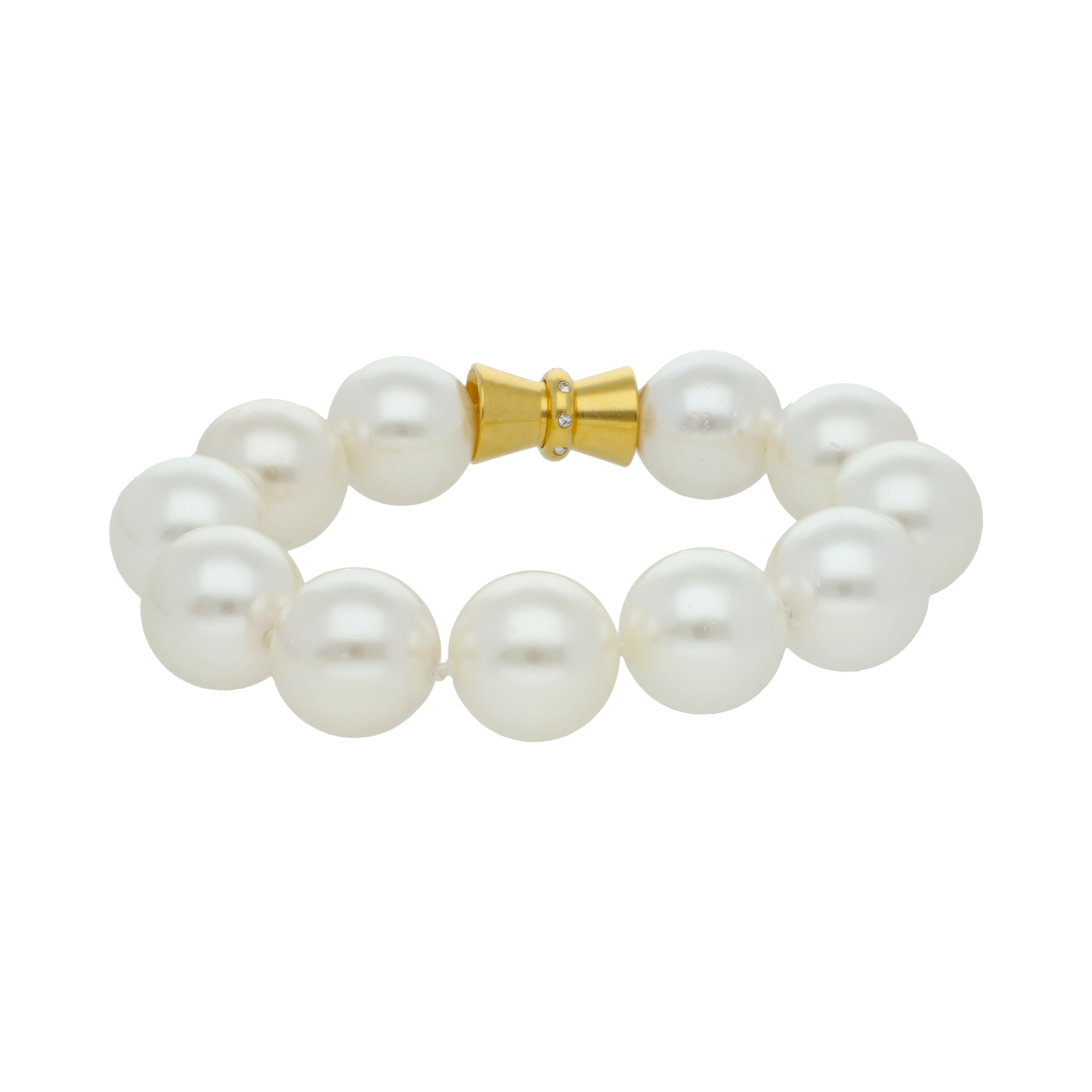 Pulsera perlas blancas