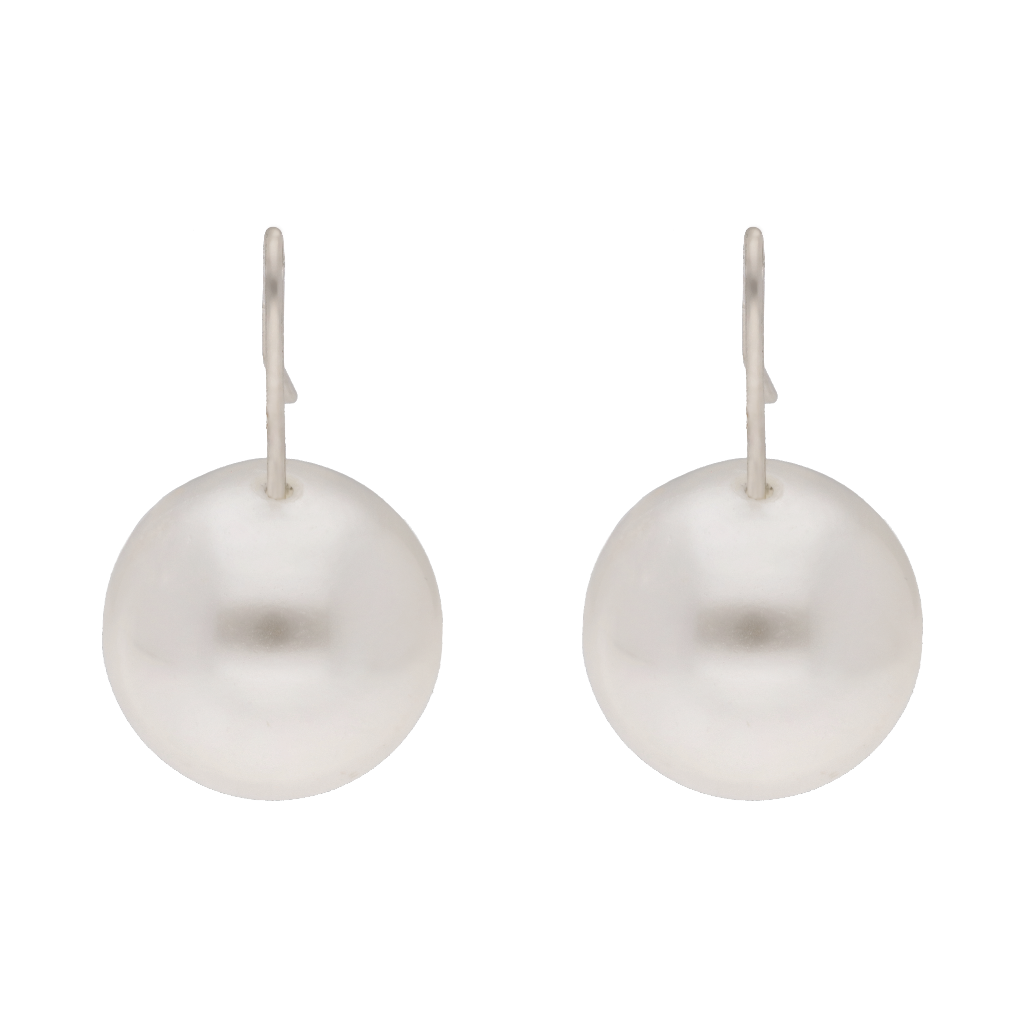 Aretes perlas blancas