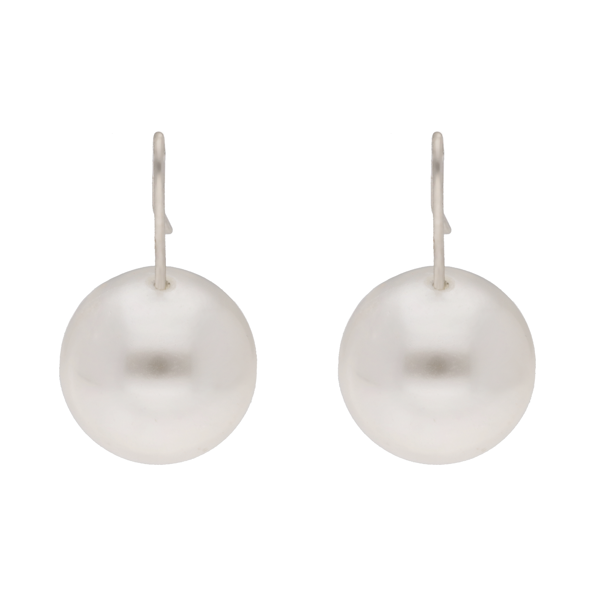 Aretes perlas blancas