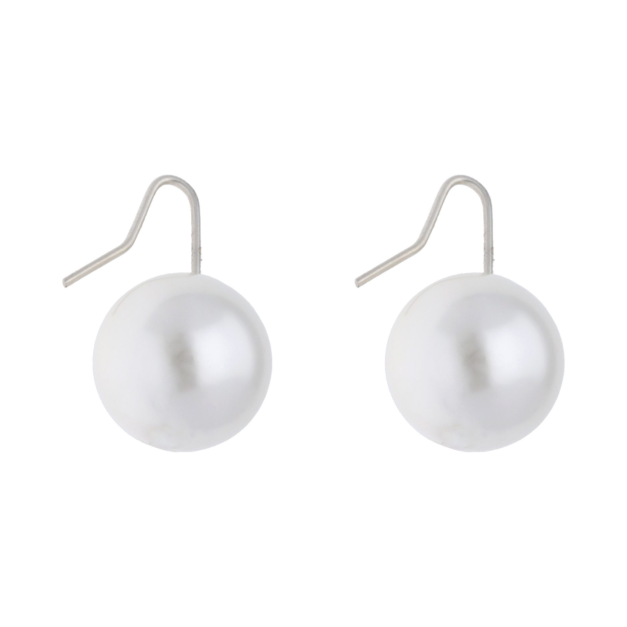 Aretes perlas blancas