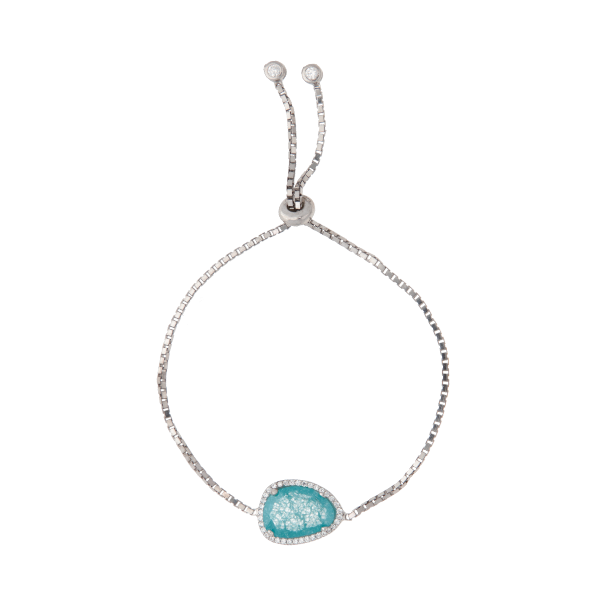 Pulsera piedra azul aqua