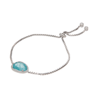Pulsera piedra azul aqua