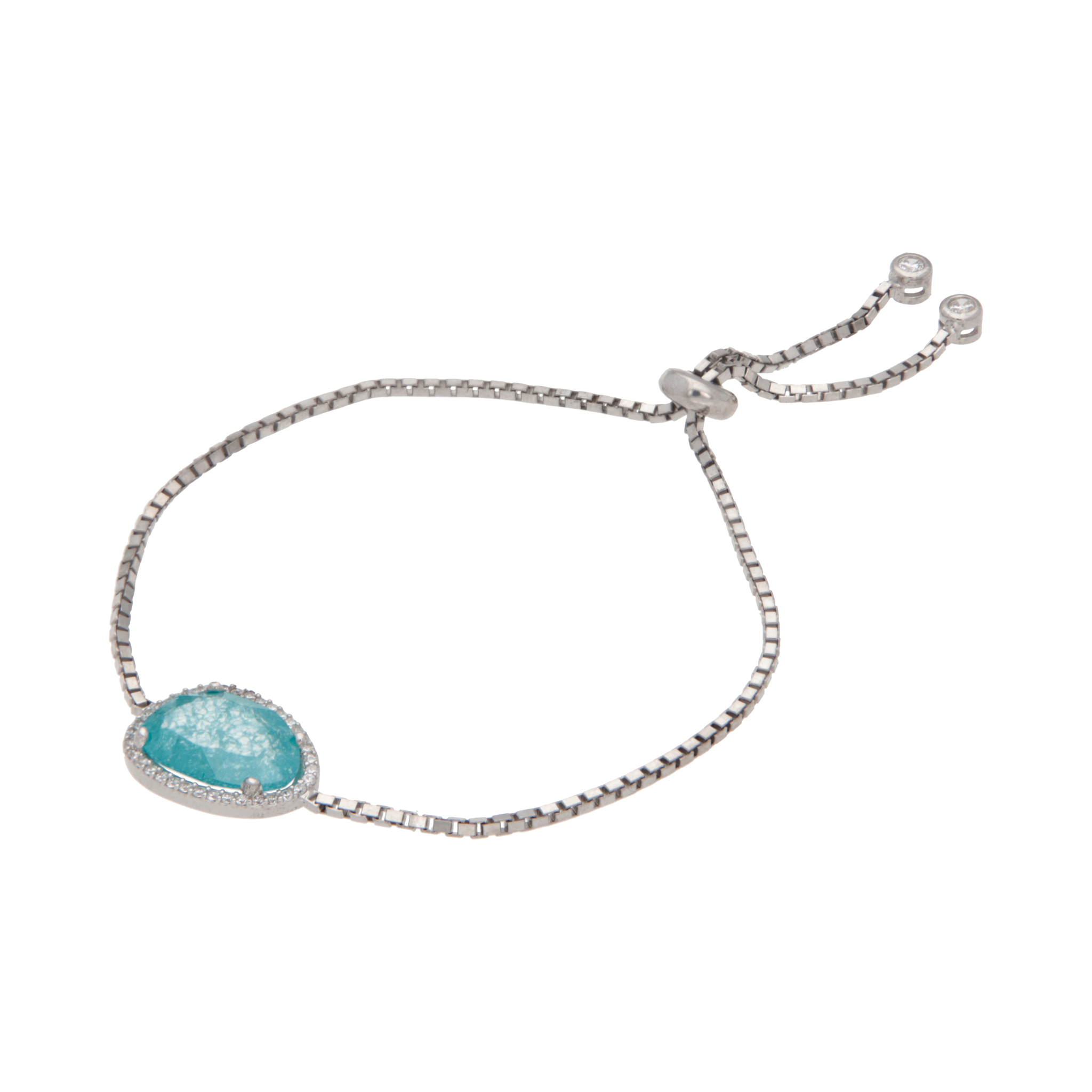 Pulsera piedra azul aqua