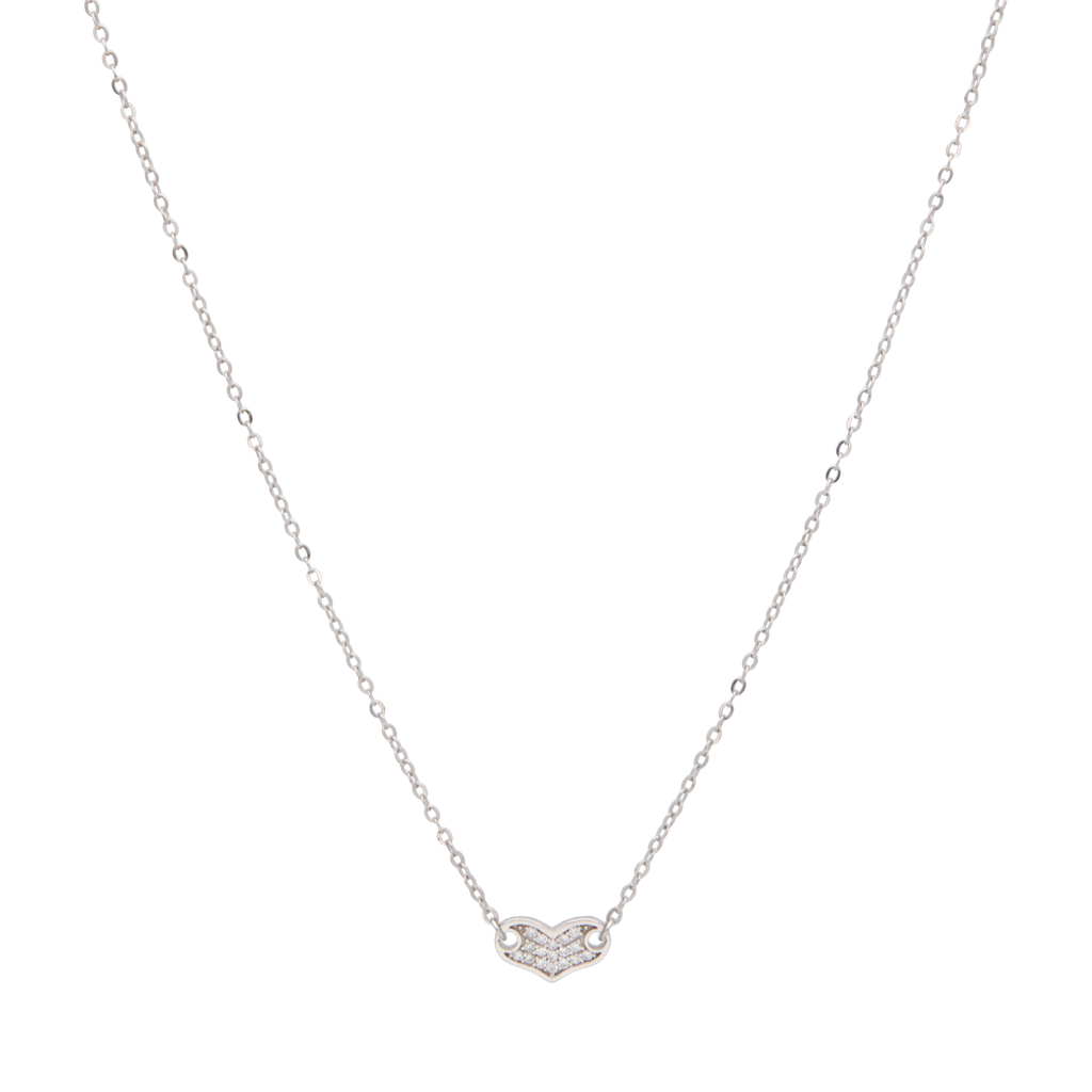 Collar dije corazón circonias