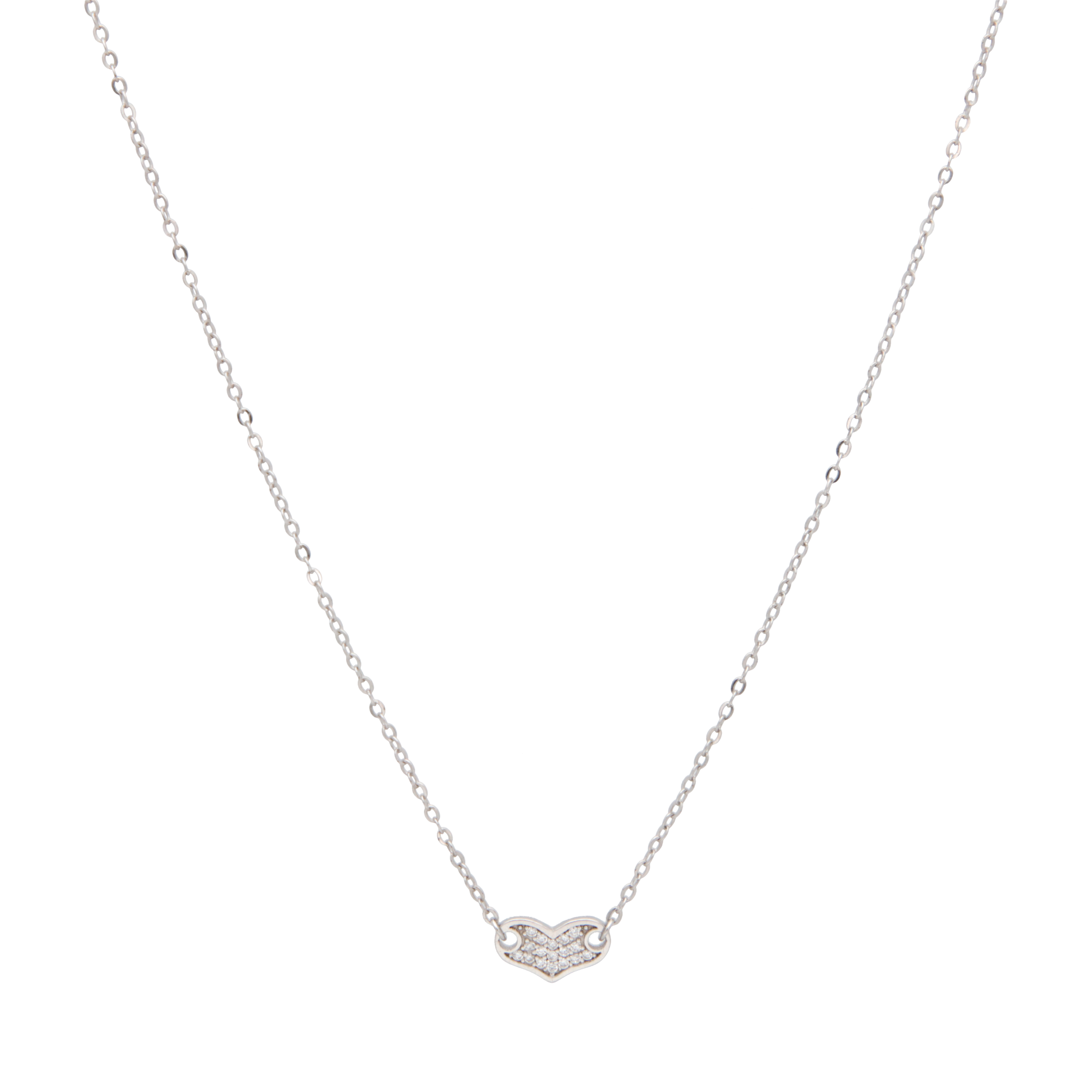 Collar dije corazón circonias