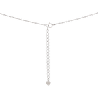 Collar dije corazón circonias